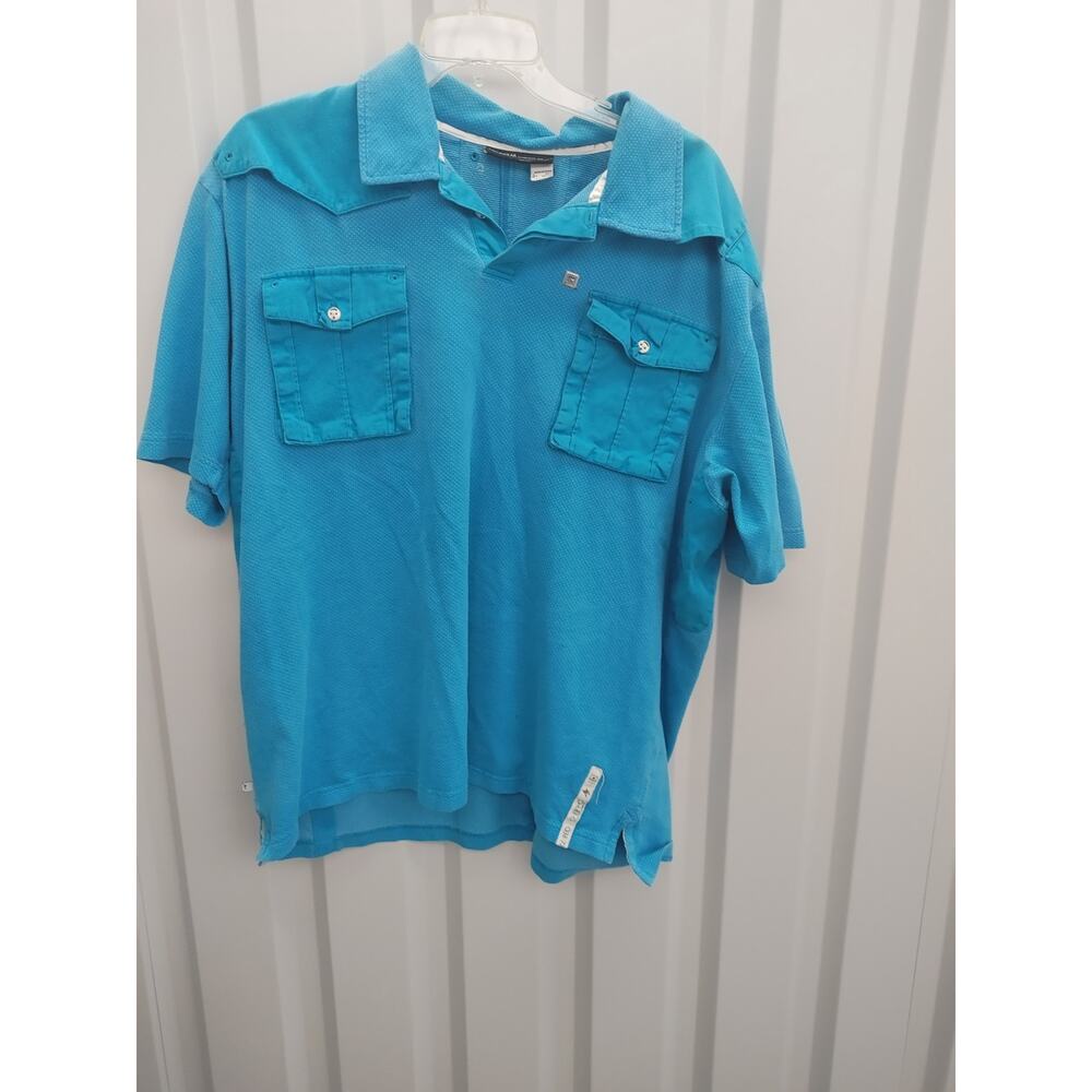 Vintage Rocawear Men's Polo Shirt Blue XL 90's
